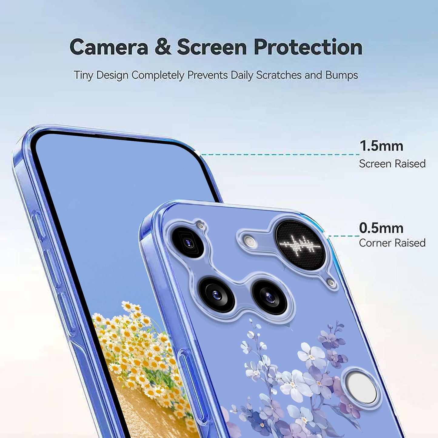 For Nothing Phone (3) 5G Case Butterfly Floral Pattern Printing TPU Phone Back Cover