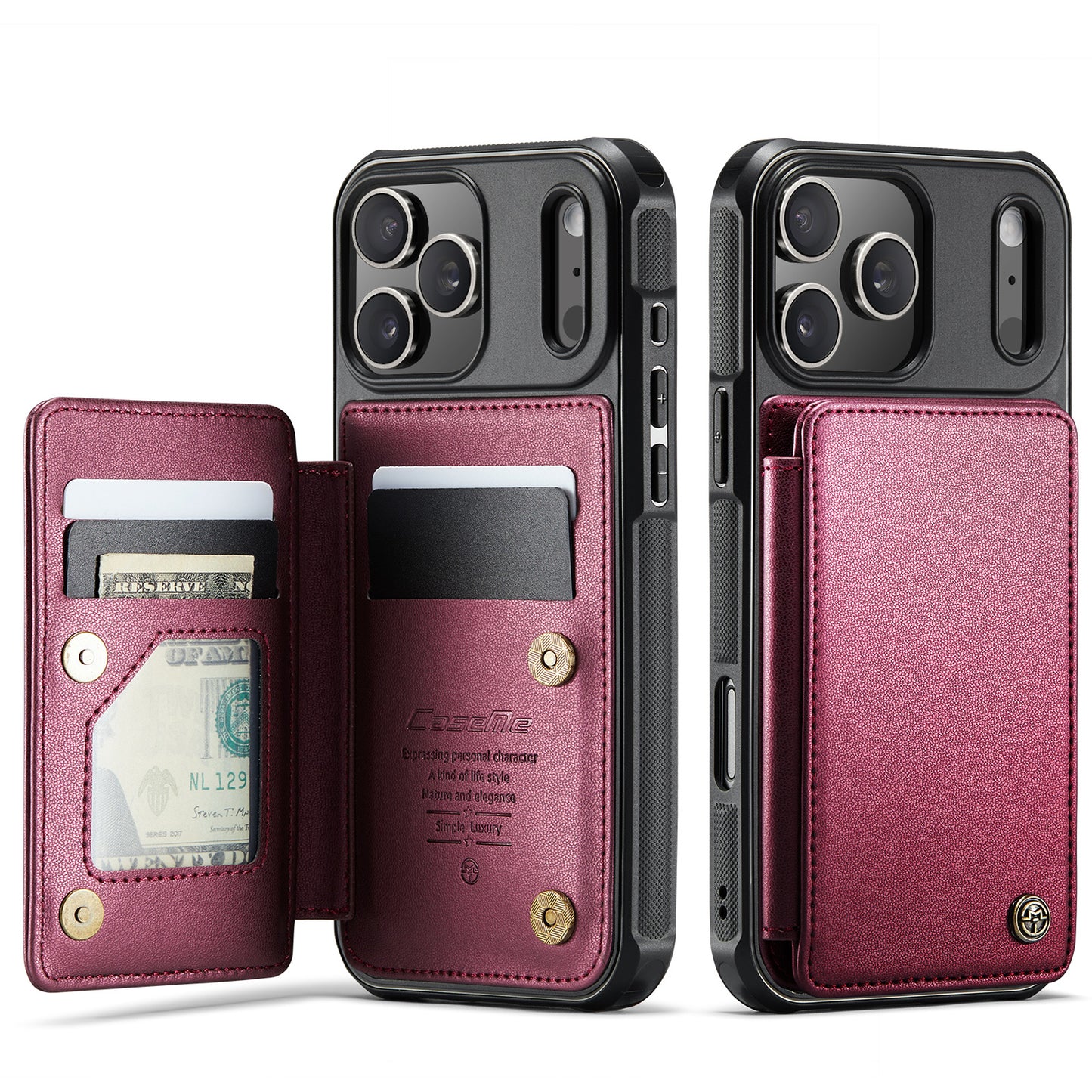 iPhone 17 Pro Faltbare Wallet-Hülle – RFID & 5 Kartenfächer