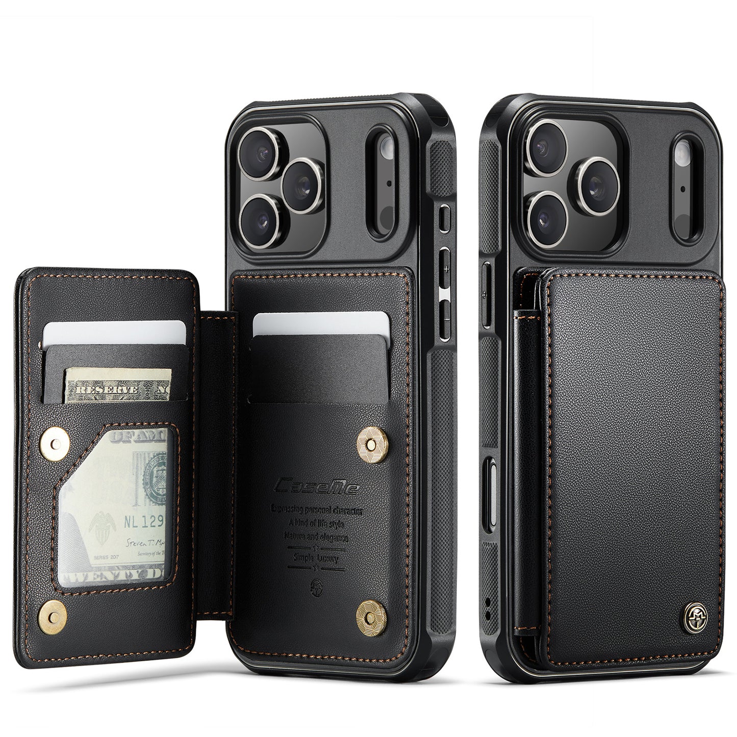 iPhone 17 Pro Faltbare Wallet-Hülle – RFID & 5 Kartenfächer