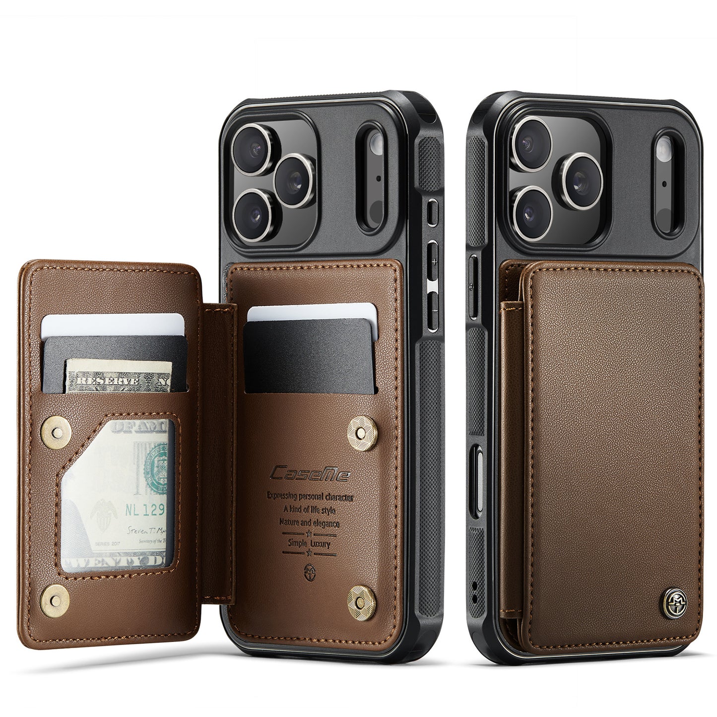 iPhone 17 Pro Faltbare Wallet-Hülle – RFID & 5 Kartenfächer