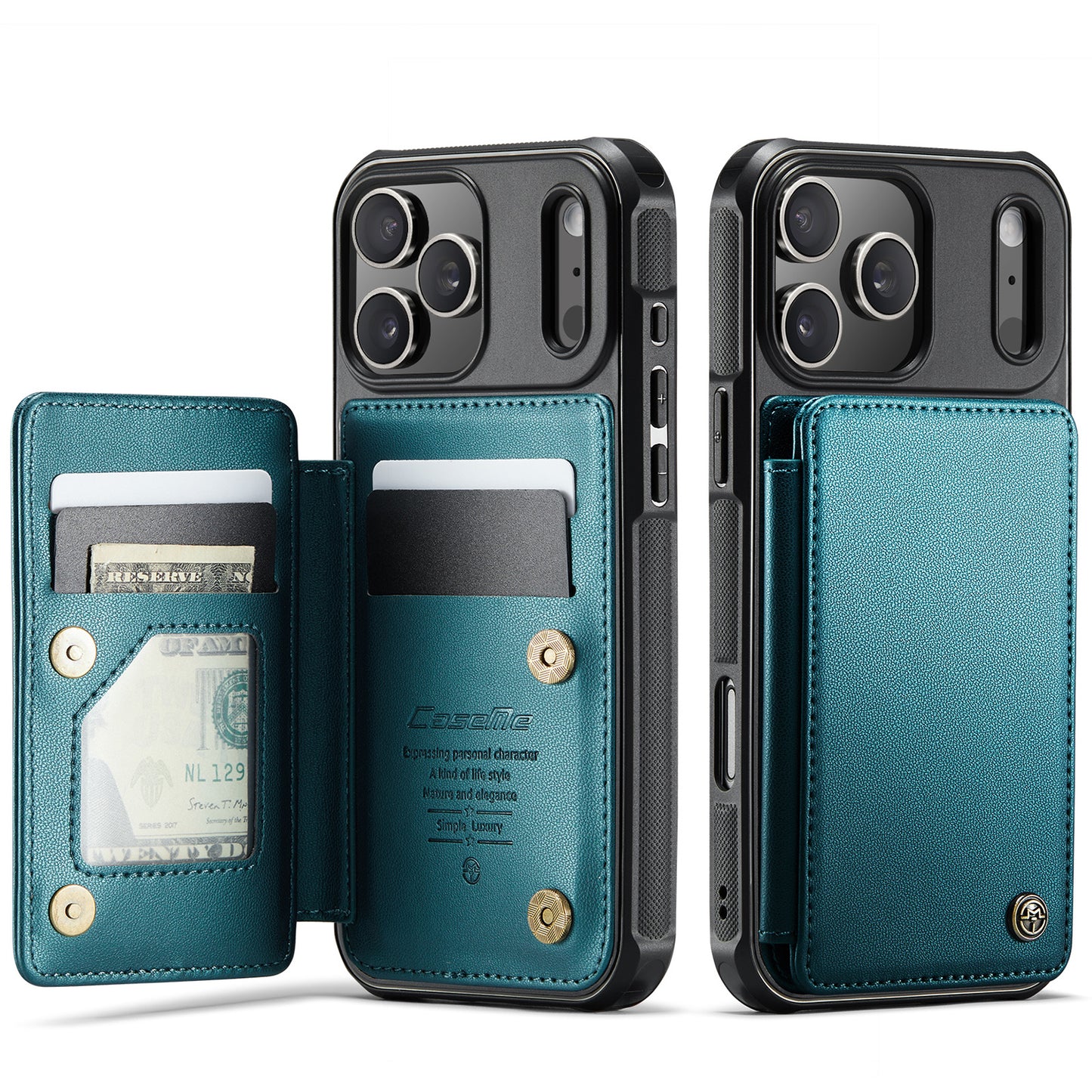 iPhone 17 Pro Max Faltbare Wallet-Hülle – RFID & 5 Kartenfächer