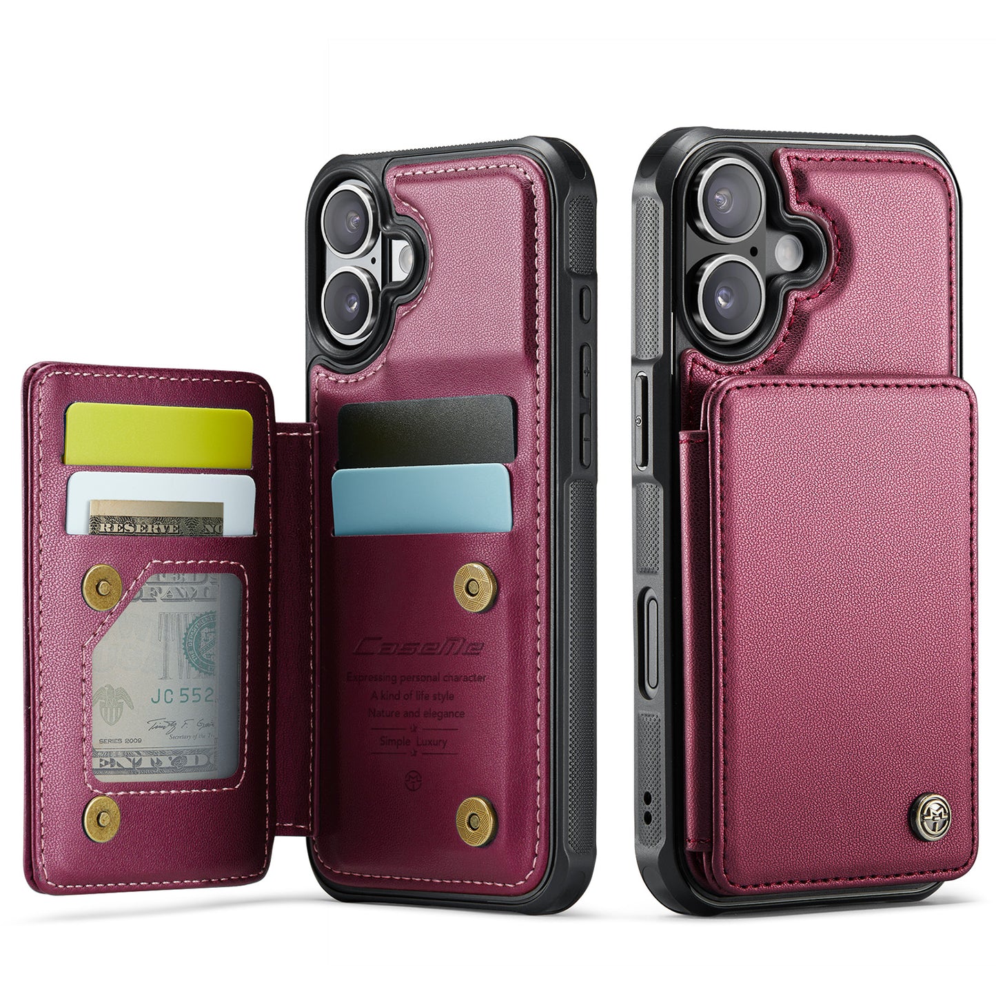 iPhone 17 Faltbare Wallet-Hülle – RFID & 5 Kartenfächer