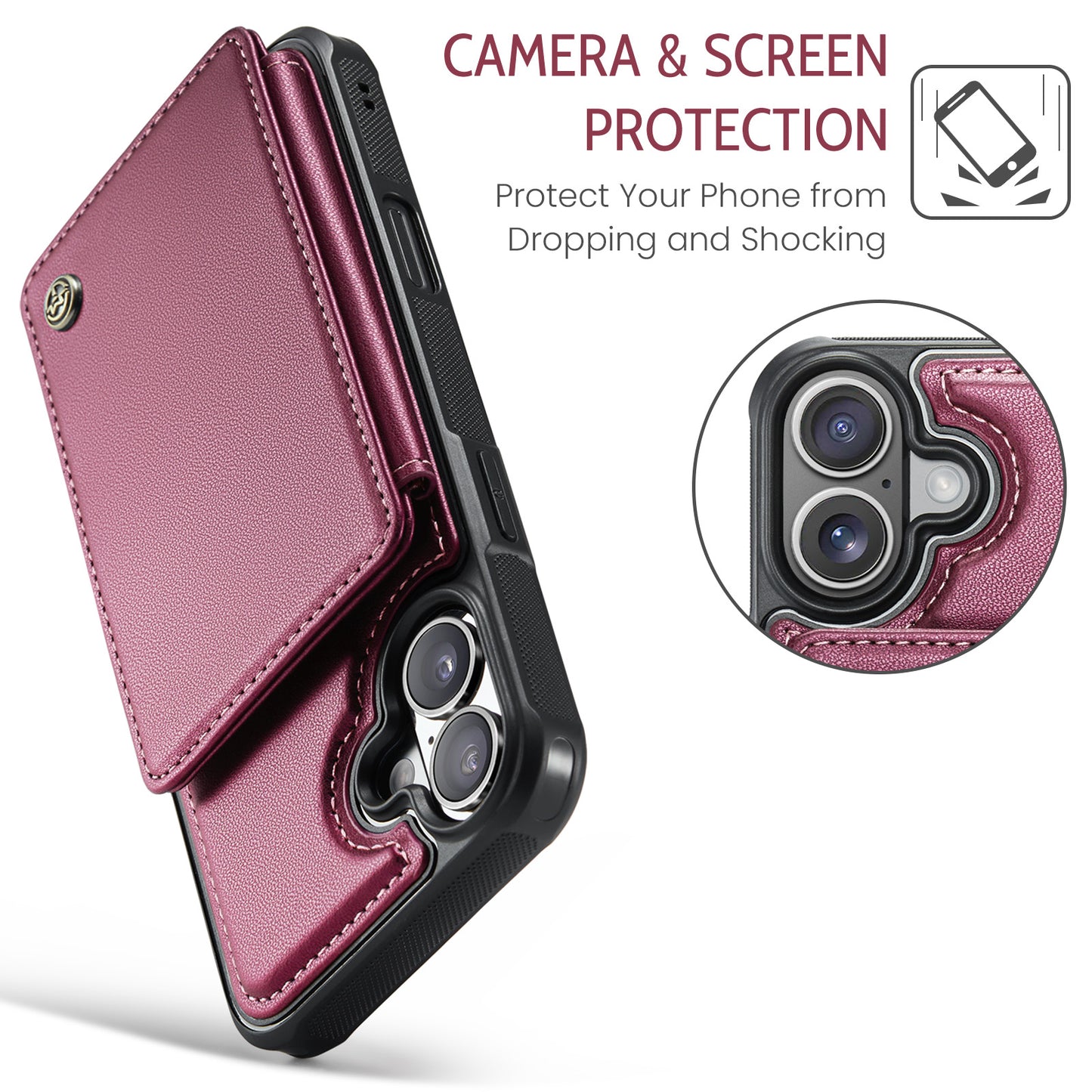 iPhone 17 Faltbare Wallet-Hülle – RFID & 5 Kartenfächer