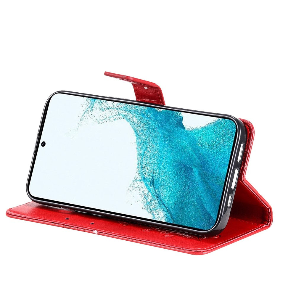 Galaxy S23 Wallet-Hülle – Schmetterling Aufgedruckt & Mit Ständer und Riemen