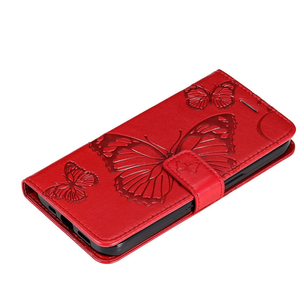 Galaxy S23 Wallet-Hülle – Schmetterling Aufgedruckt & Mit Ständer und Riemen