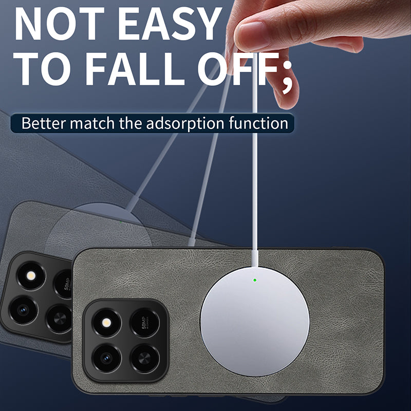 WANLONFENG For Honor 400 Smart 5G / 4G / X7d 4G Magnetic Case  SD1 Series Nappa Texture PC TPU Phone Cover