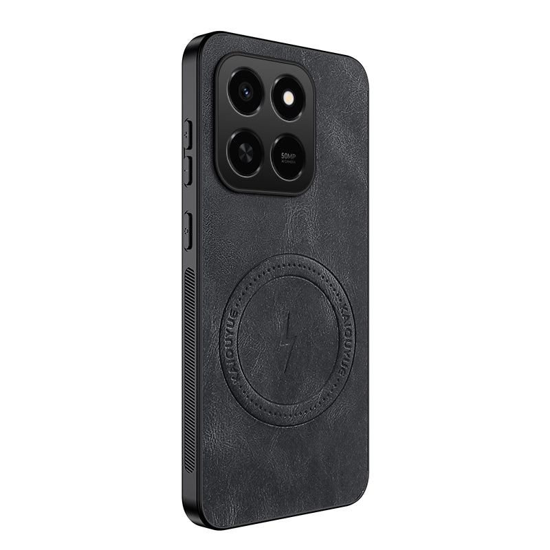 WANLONFENG For Honor 400 Smart 5G / 4G / X7d 4G Magnetic Case  SD1 Series Nappa Texture PC TPU Phone Cover