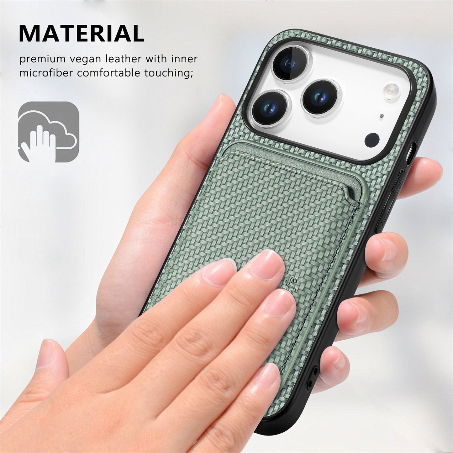 iPhone 17 Pro Schutzhülle – Magnetische abnehmbare Kartenhalter-Rückseite