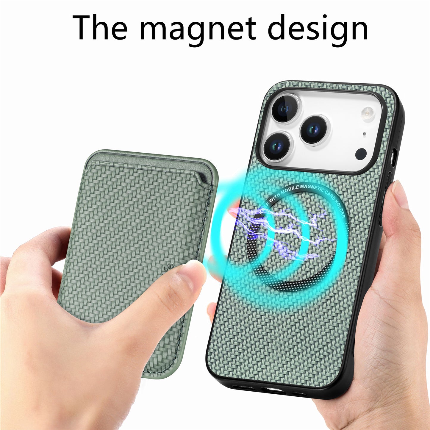 iPhone 17 Pro Max Schutzhülle – Magnetische abnehmbare Kartenhalter-Rückseite