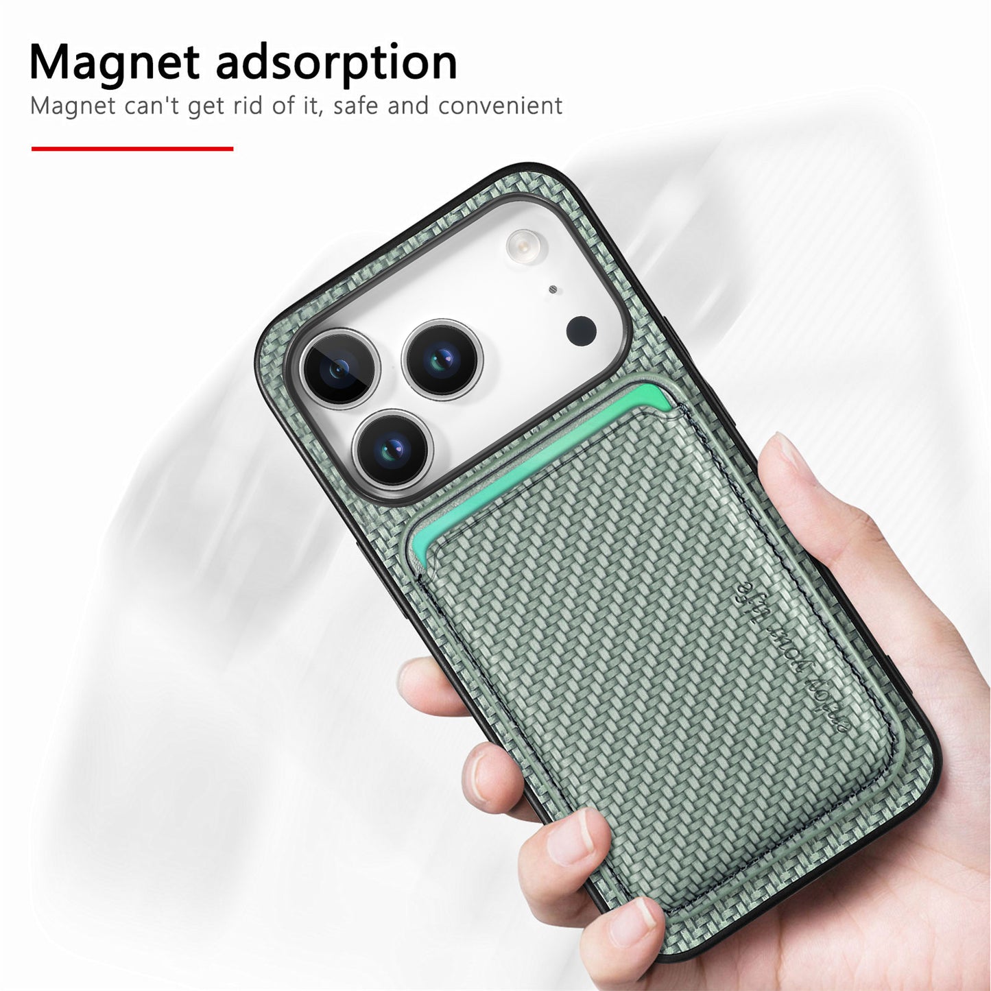 iPhone 17 Pro Max Schutzhülle – Magnetische abnehmbare Kartenhalter-Rückseite