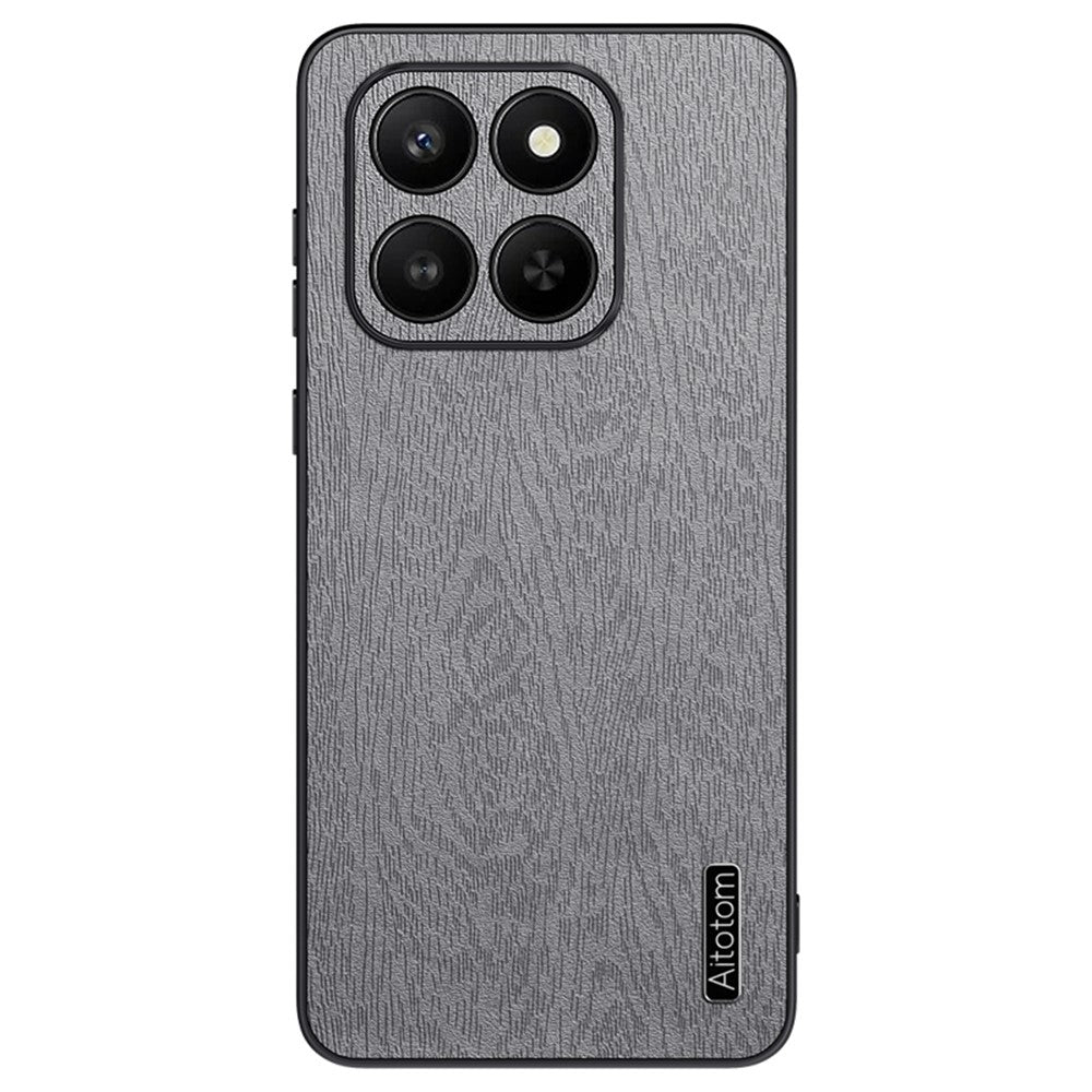 Honor 400 Smart 5G / 4G / X7d 4G Handyhülle – Aus lederbeschichtetem PC+TPU, mit Holzmaserung