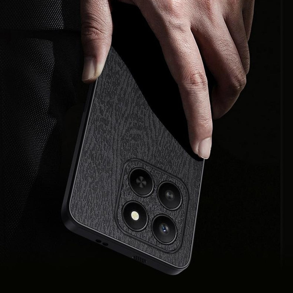Honor X7d 5G Handyhülle – Aus lederbeschichtetem PC+TPU, mit Holzmaserung