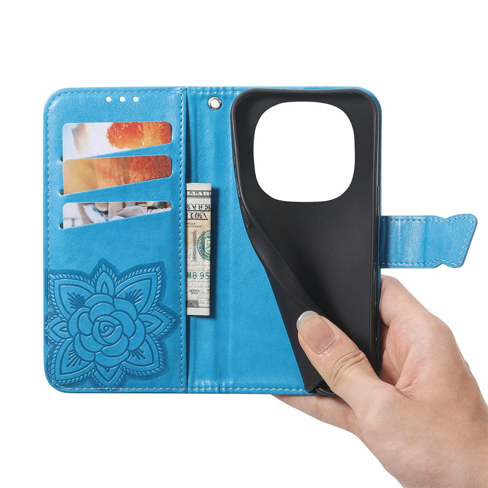 For Xiaomi Poco M8 Pro 5G / Redmi Note 15 Pro+ 5G (Global) Case with Strap Butterfly Pattern PU Leather Wallet Phone Cover