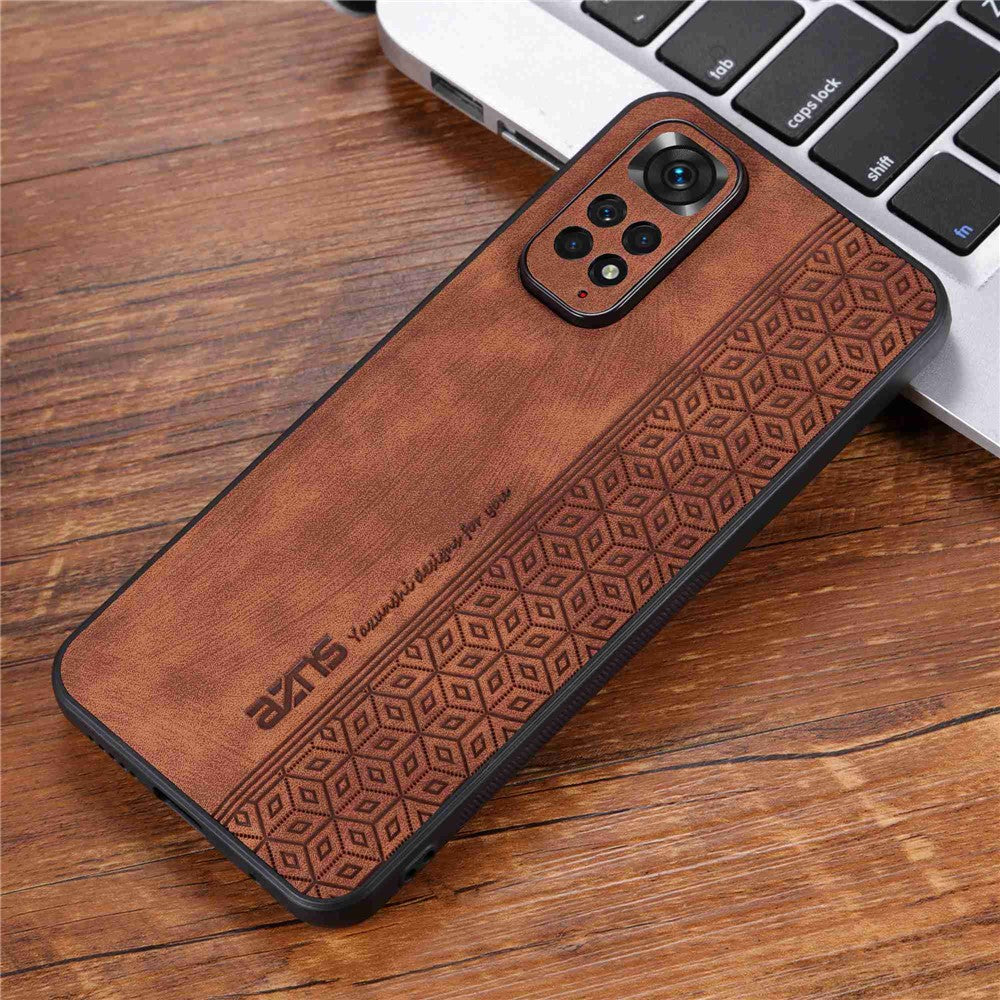 AZNS For Xiaomi Redmi Note 11 4G (Qualcomm) / Note 11S 4G Imprinted Pattern Phone Case Anti-drop PU Leather + TPU Cover