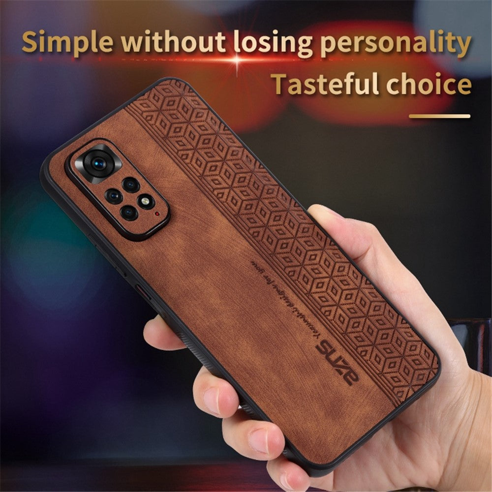 AZNS For Xiaomi Redmi Note 11 4G (Qualcomm) / Note 11S 4G Imprinted Pattern Phone Case Anti-drop PU Leather + TPU Cover