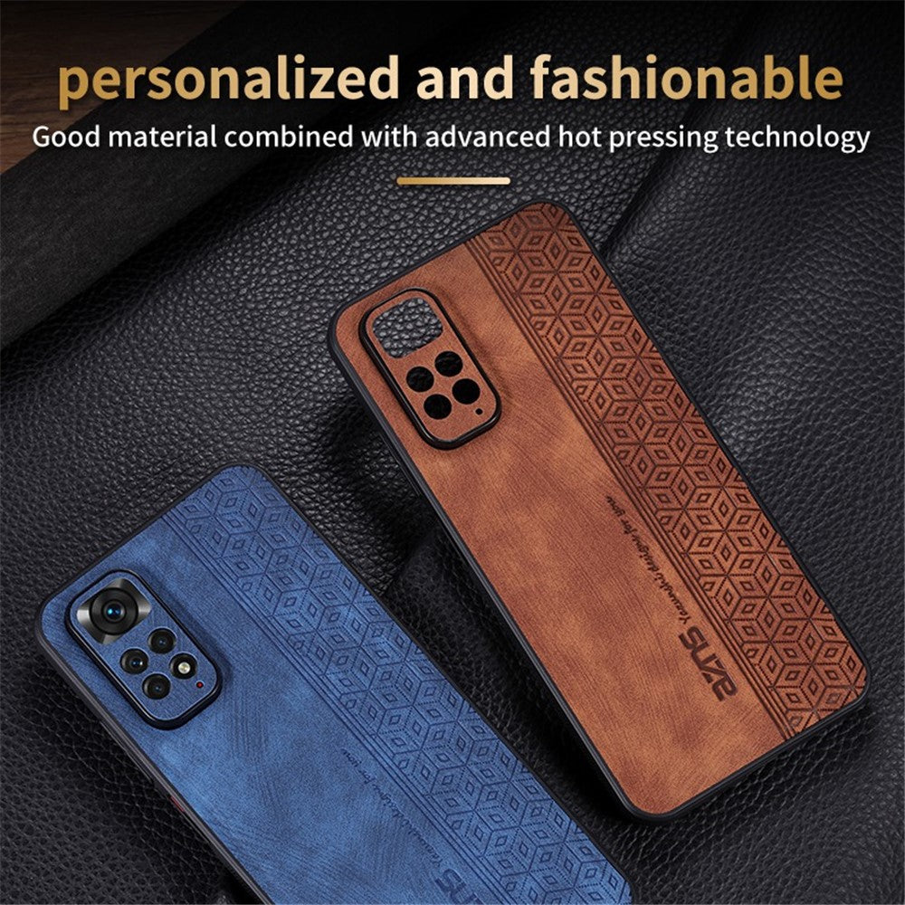 AZNS For Xiaomi Redmi Note 11 4G (Qualcomm) / Note 11S 4G Imprinted Pattern Phone Case Anti-drop PU Leather + TPU Cover