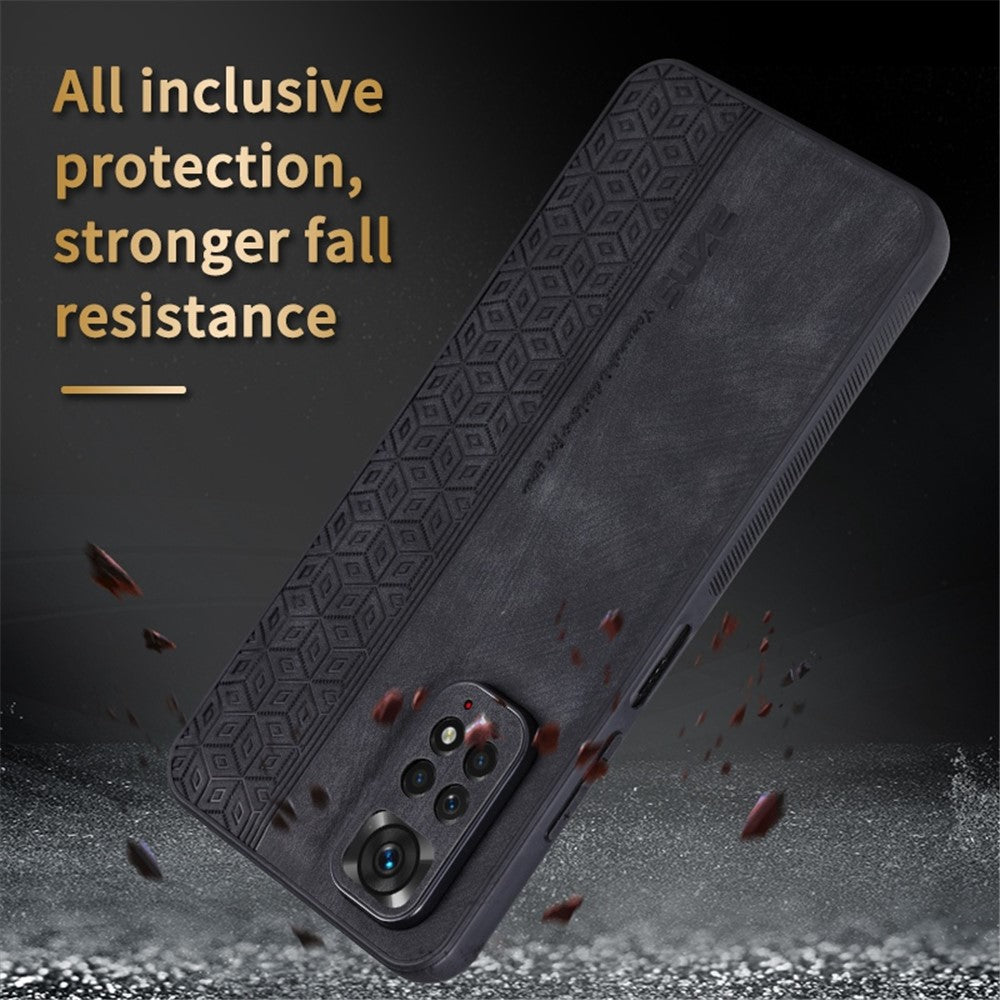 AZNS For Xiaomi Redmi Note 11 4G (Qualcomm) / Note 11S 4G Imprinted Pattern Phone Case Anti-drop PU Leather + TPU Cover