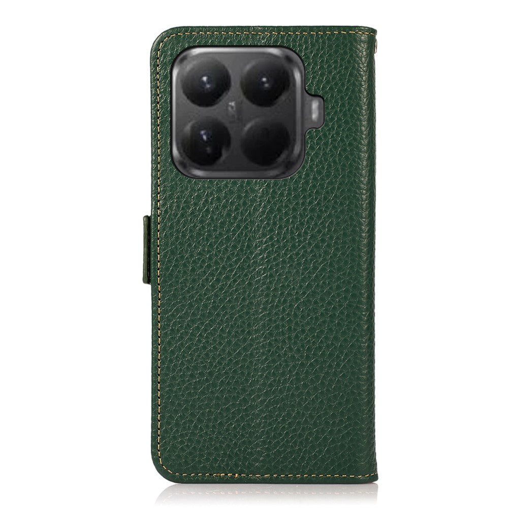 KHAZNEH for Xiaomi 15T Pro Phone Case Genuine Cow Leather Cover RFID Blocking