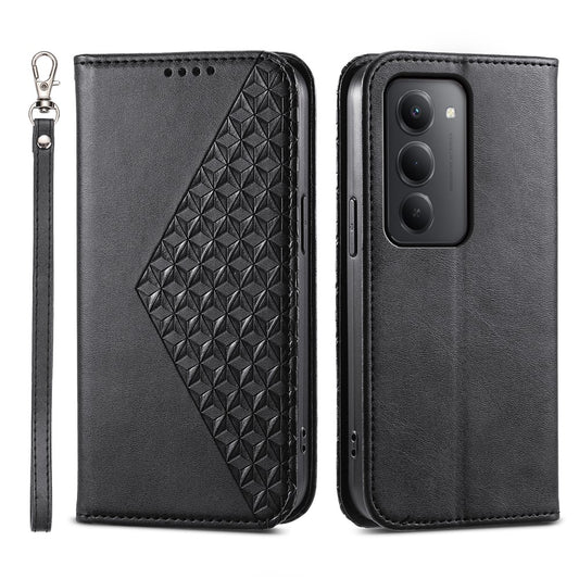 Xiaomi Redmi 15 4G (EU) (171mm) Handyhülle – aus PU-Leder mit Kalbsstruktur und Handschlaufe
