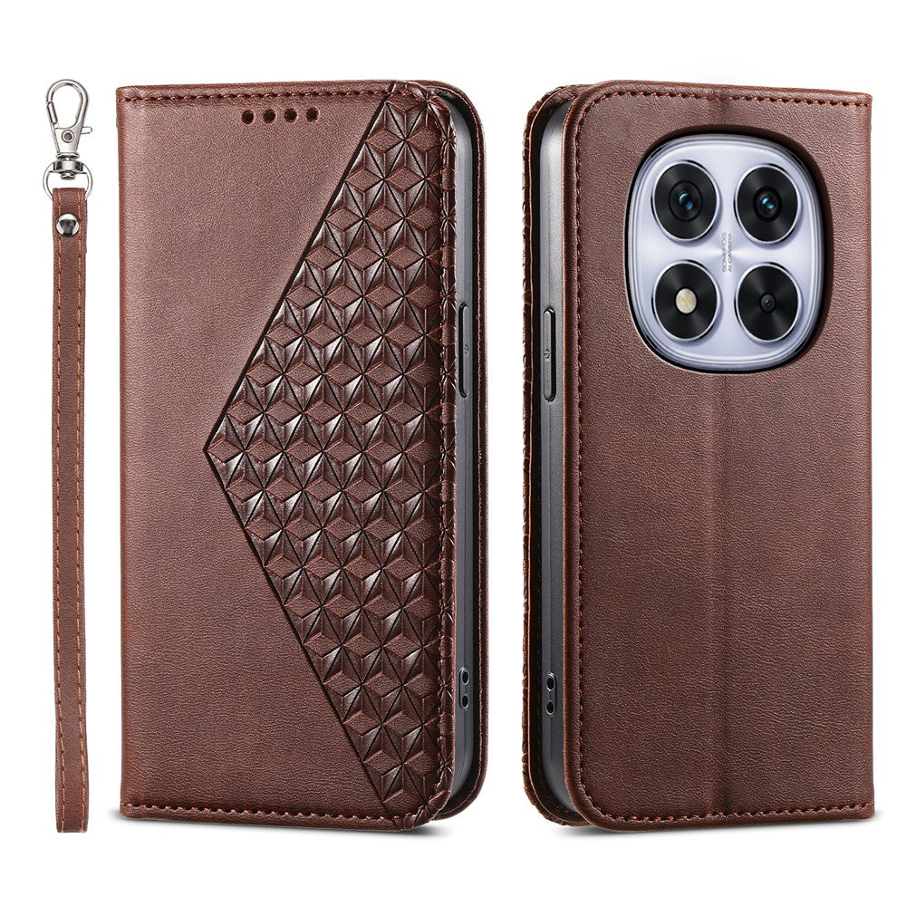 For Xiaomi Redmi Note 15 Pro 5G (Global) Case Calf Texture PU Leather Wallet Phone Cover with Wrist Strap