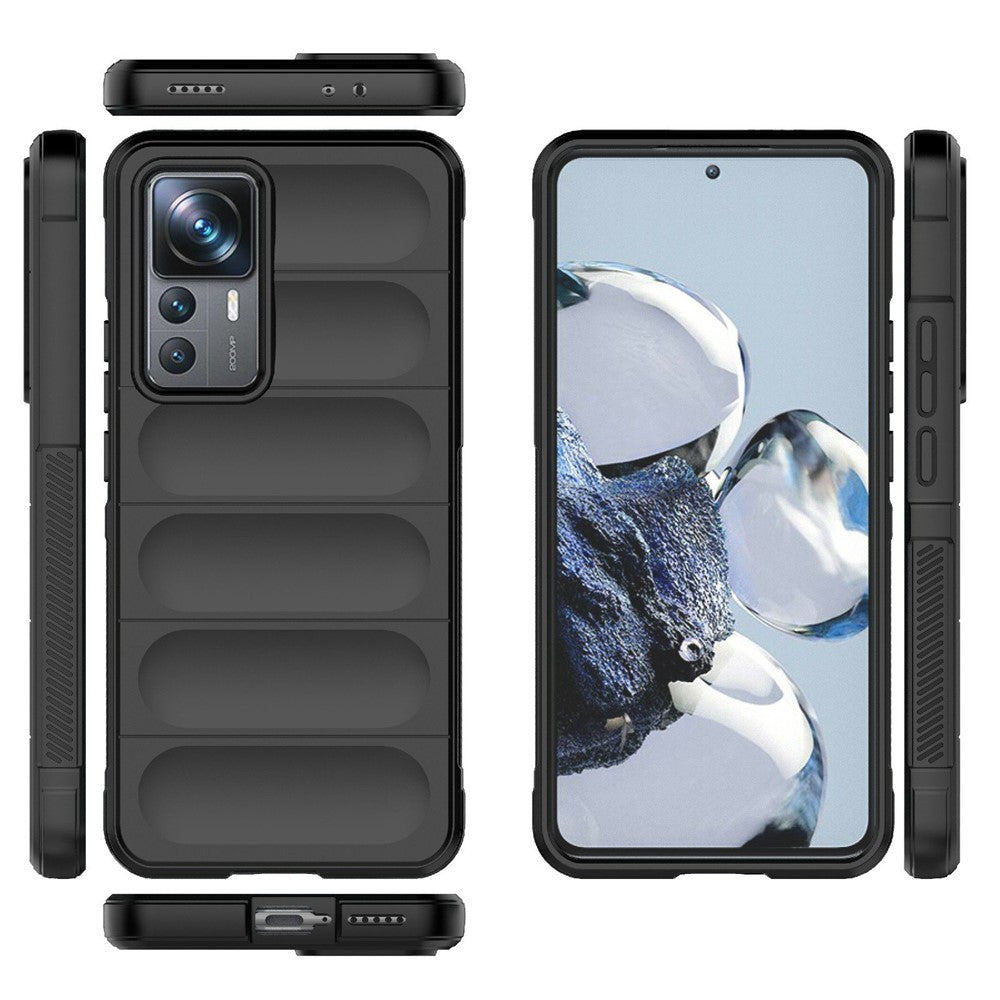 For Xiaomi 12T Pro 5G Rugged Soft TPU Phone Cover Drop-proof Protective Case