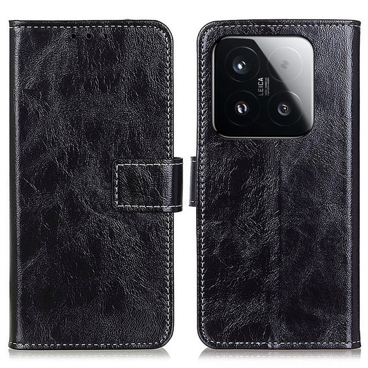 Xiaomi 15T Handyhülle – Brieftasche Leder Crazy Horse Textur