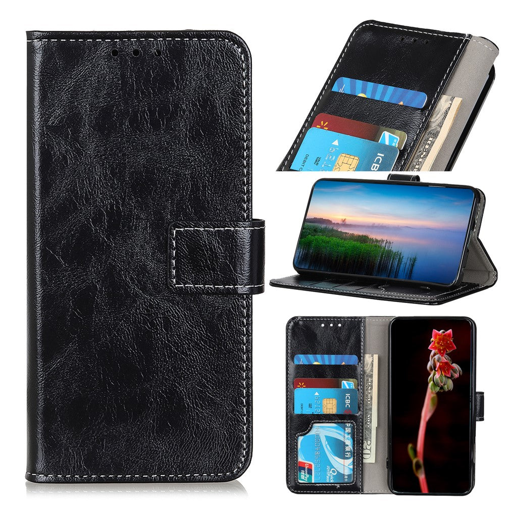 For Xiaomi 15T Case Wallet Leather Phone Cover Crazy Horse Texture