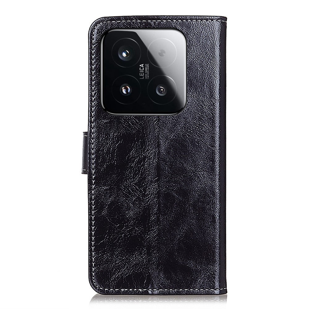 For Xiaomi 15T Case Wallet Leather Phone Cover Crazy Horse Texture