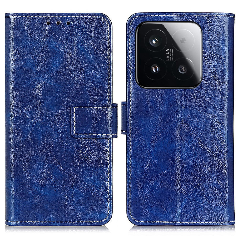 For Xiaomi 15T Case Wallet Leather Phone Cover Crazy Horse Texture