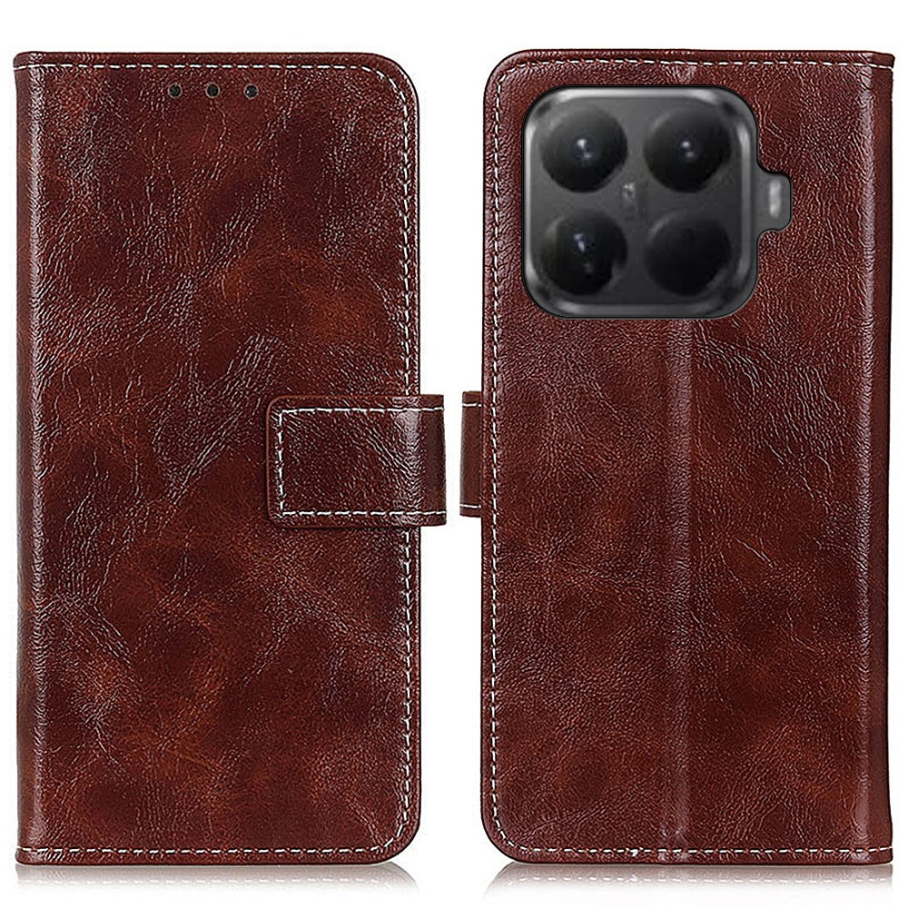 For Xiaomi 15T Pro Case Wallet Leather Phone Cover Crazy Horse Texture