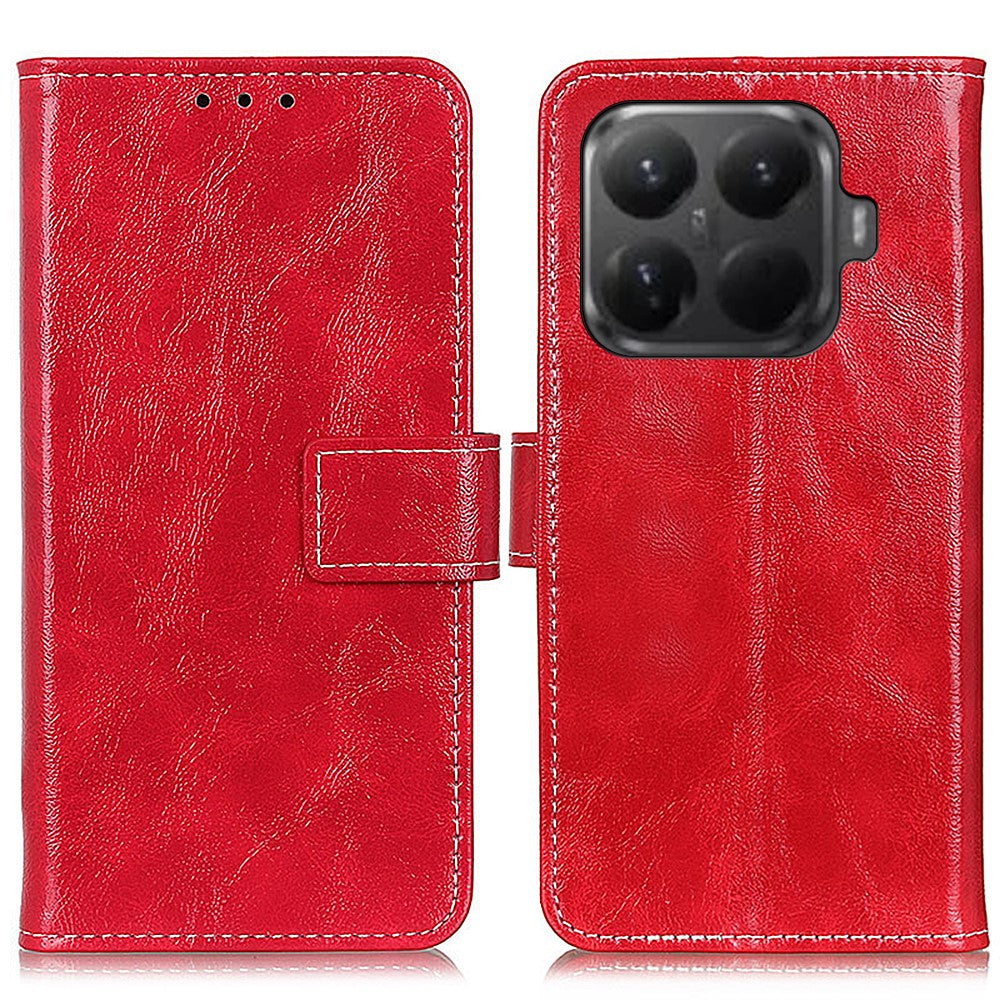 For Xiaomi 15T Pro Case Wallet Leather Phone Cover Crazy Horse Texture