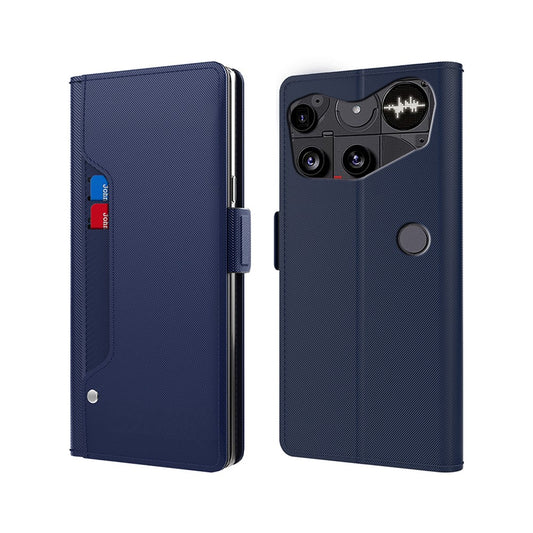 Nothing Phone (3) 5G Wallet-Handyhülle – Aus PU-Leder mit Ständer, Kartenhalter & Spiegel