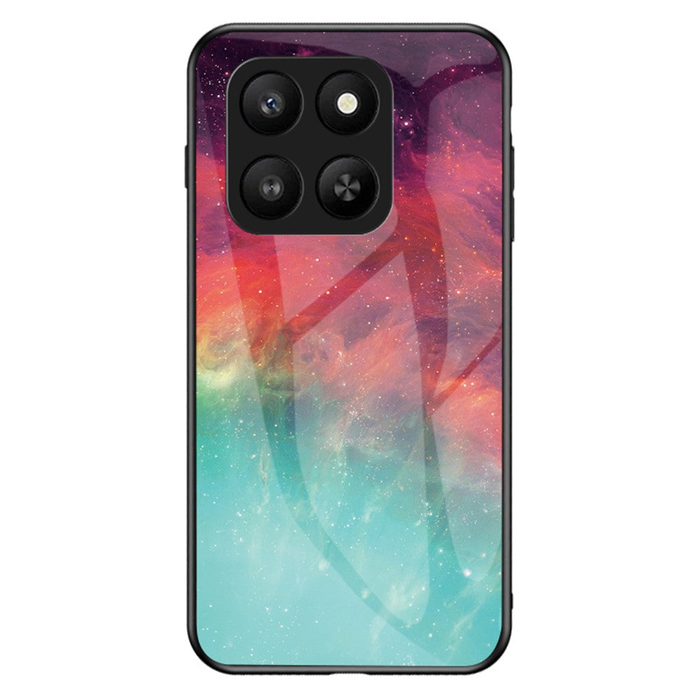 For Honor 400 Smart 5G / 4G / X7d 4G Case Starry Sky Pattern Tempered Glass Phone Cover