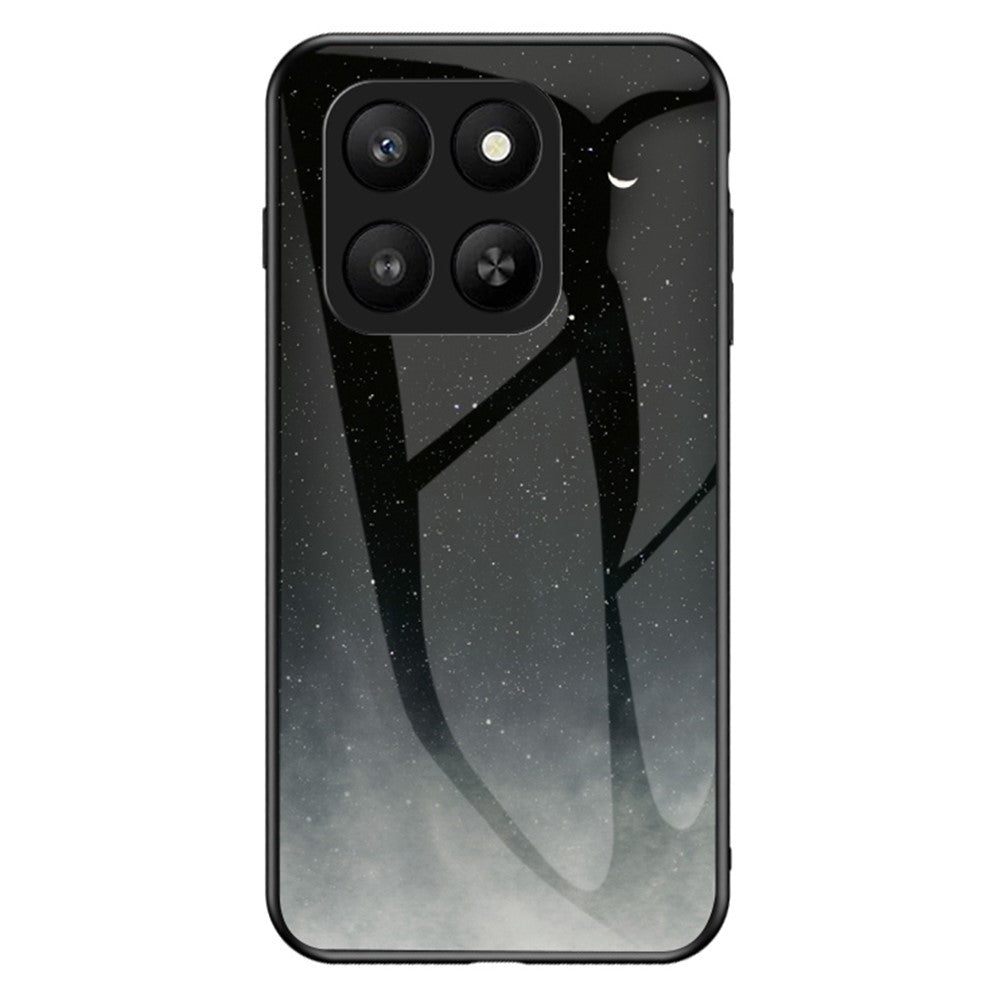 For Honor 400 Smart 5G / 4G / X7d 4G Case Starry Sky Pattern Tempered Glass Phone Cover