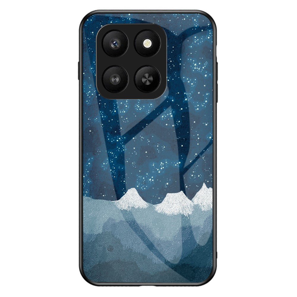 For Honor 400 Smart 5G / 4G / X7d 4G Case Starry Sky Pattern Tempered Glass Phone Cover