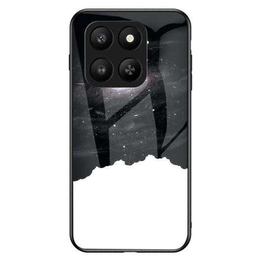 For Honor 400 Smart 5G / 4G / X7d 4G Case Starry Sky Pattern Tempered Glass Phone Cover