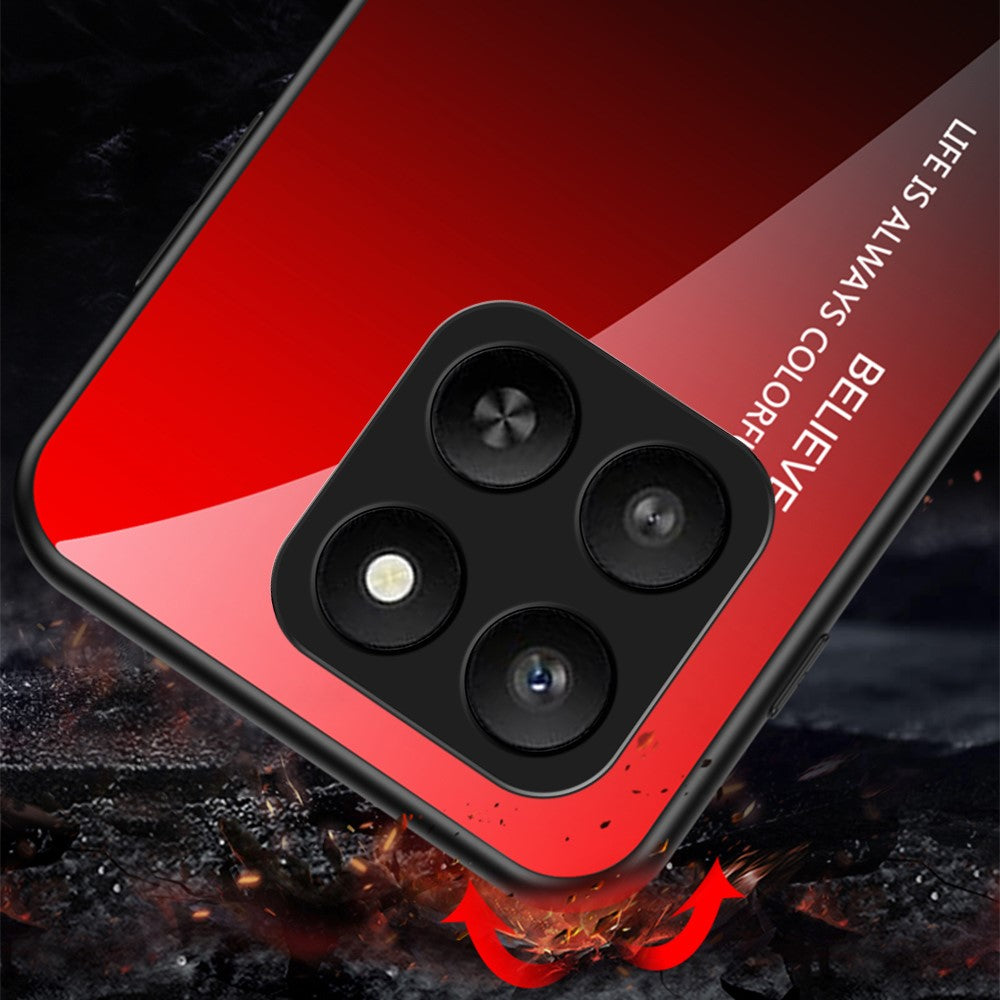For Honor 400 Smart 5G / 4G / X7d 4G Case Anti-Scratch Tempered Glass + PC + TPU Phone Cover