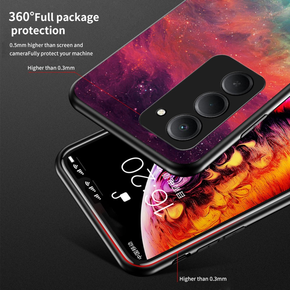 For Xiaomi Redmi 15 5G (Global) (169mm) Case Starry Sky Pattern Tempered Glass Phone Cover