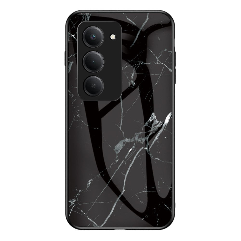 For Xiaomi Redmi 15 5G (Global) (169mm) Case Marble Pattern Tempered Glass+PC+TPU Protective Phone Cover