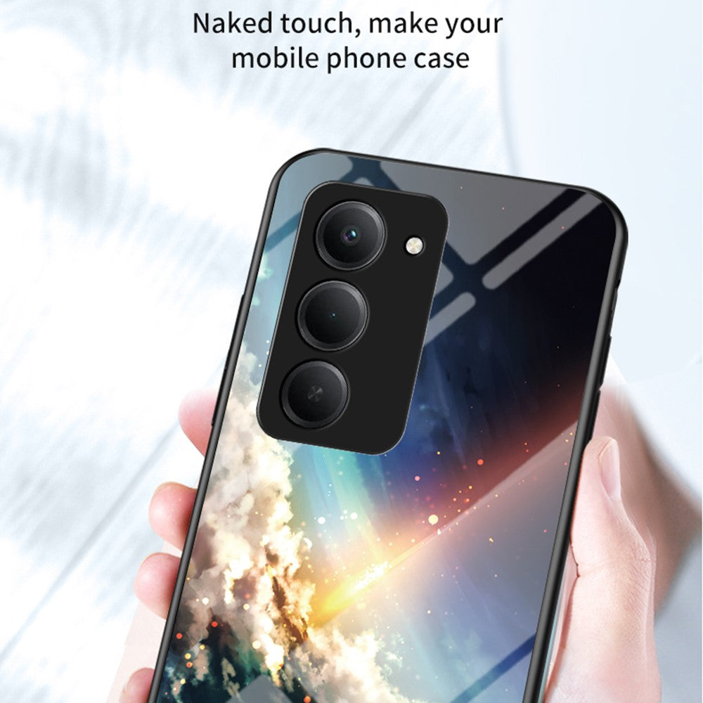 For Xiaomi Redmi 15 4G (EU) (171mm) Case Starry Sky Pattern Tempered Glass Phone Cover