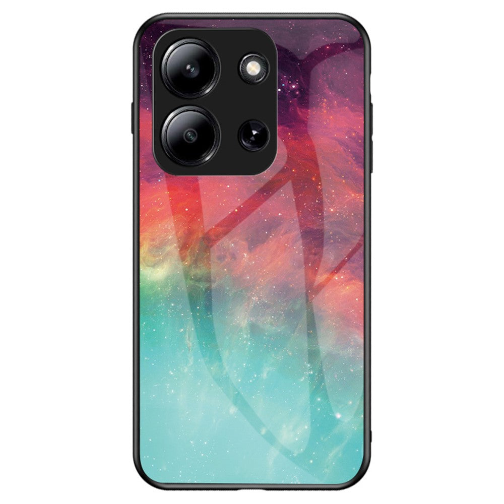 Phone Case For Xiaomi Redmi 15C 5G (EU) (173mm)  /  4G (EU) (173mm)  /  Poco C85 4G (173mm) Starry Sky Pattern Tempered Glass Cover