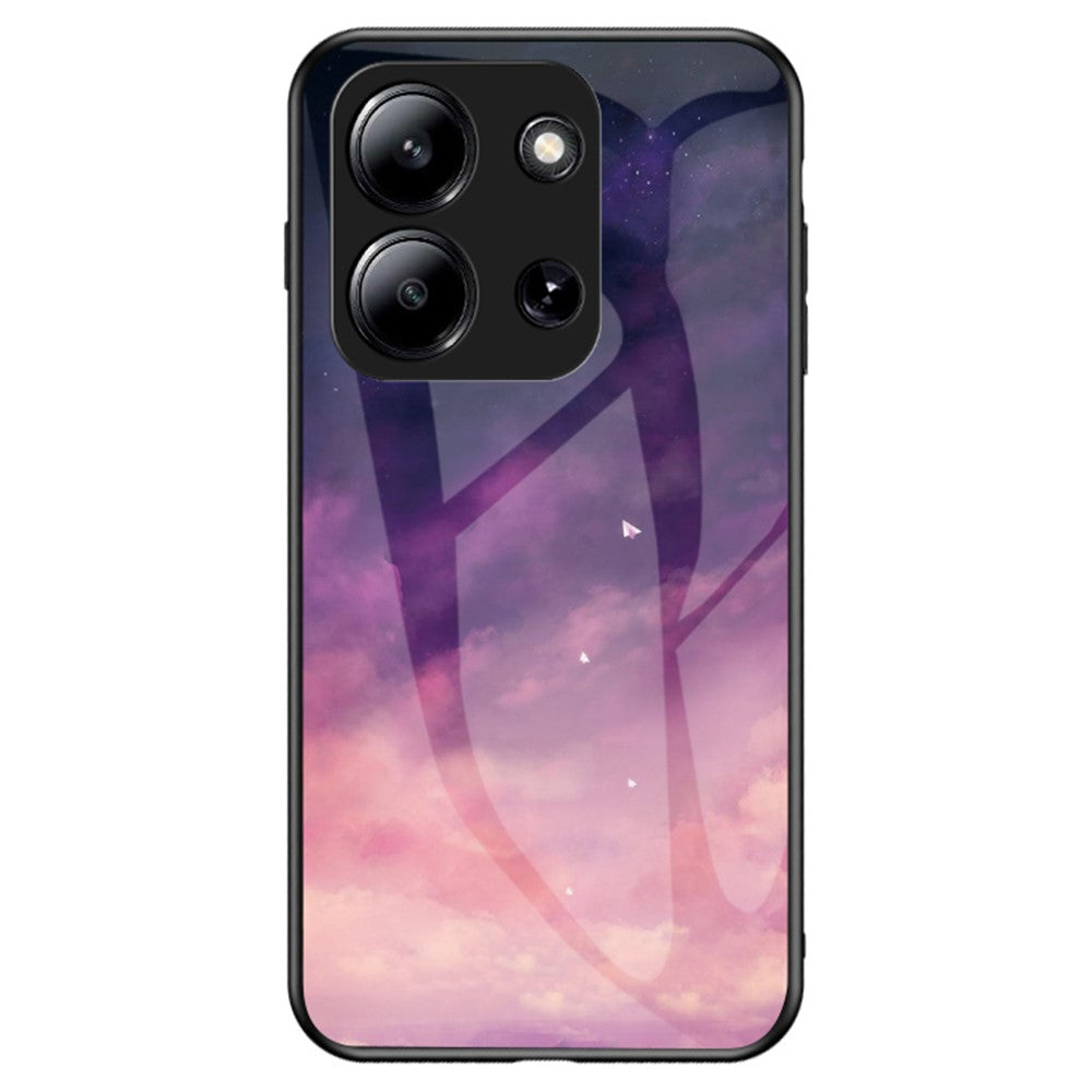 Phone Case For Xiaomi Redmi 15C 5G (EU) (173mm)  /  4G (EU) (173mm)  /  Poco C85 4G (173mm) Starry Sky Pattern Tempered Glass Cover