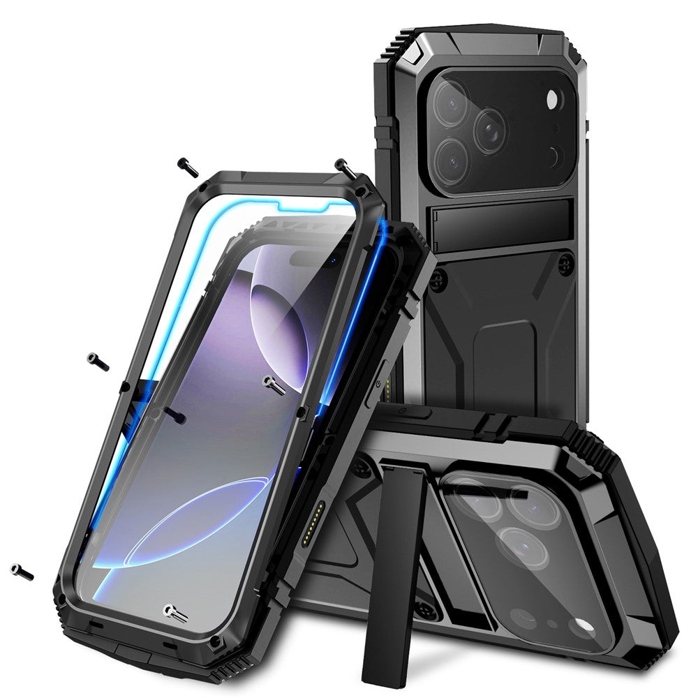 iPhone 17 Pro Schutzhülle – Stoßfest, staubdicht, mit gehärtetem Glas & Ständer
