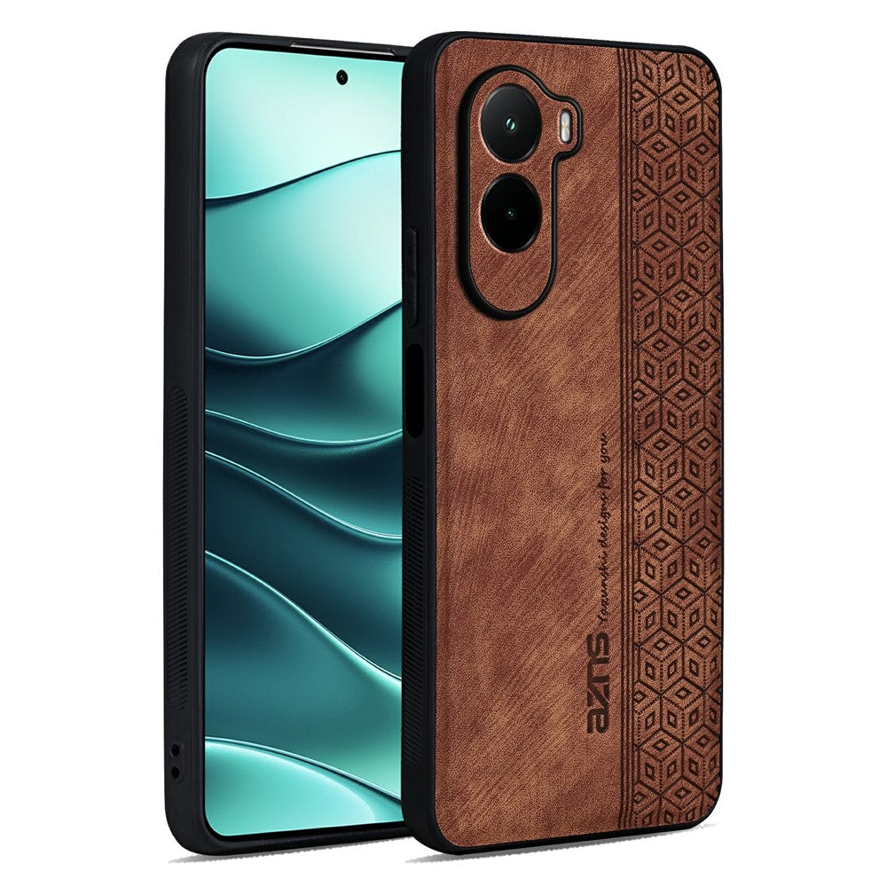 AZNS For Xiaomi Poco M7 4G (169mm) Case Protective PU Leather Covered TPU Phone Shell