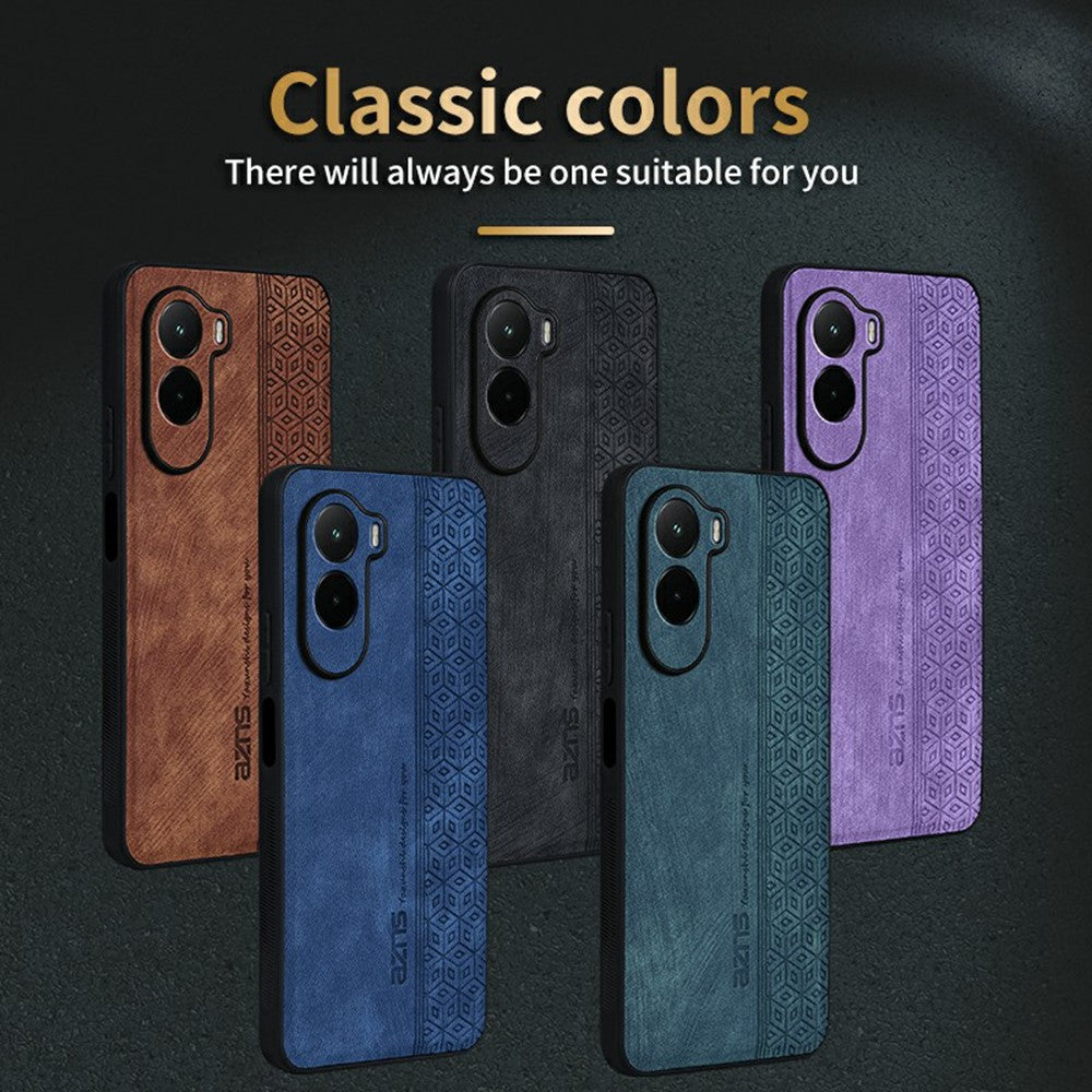 AZNS For Xiaomi Poco M7 4G (169mm) Case Protective PU Leather Covered TPU Phone Shell