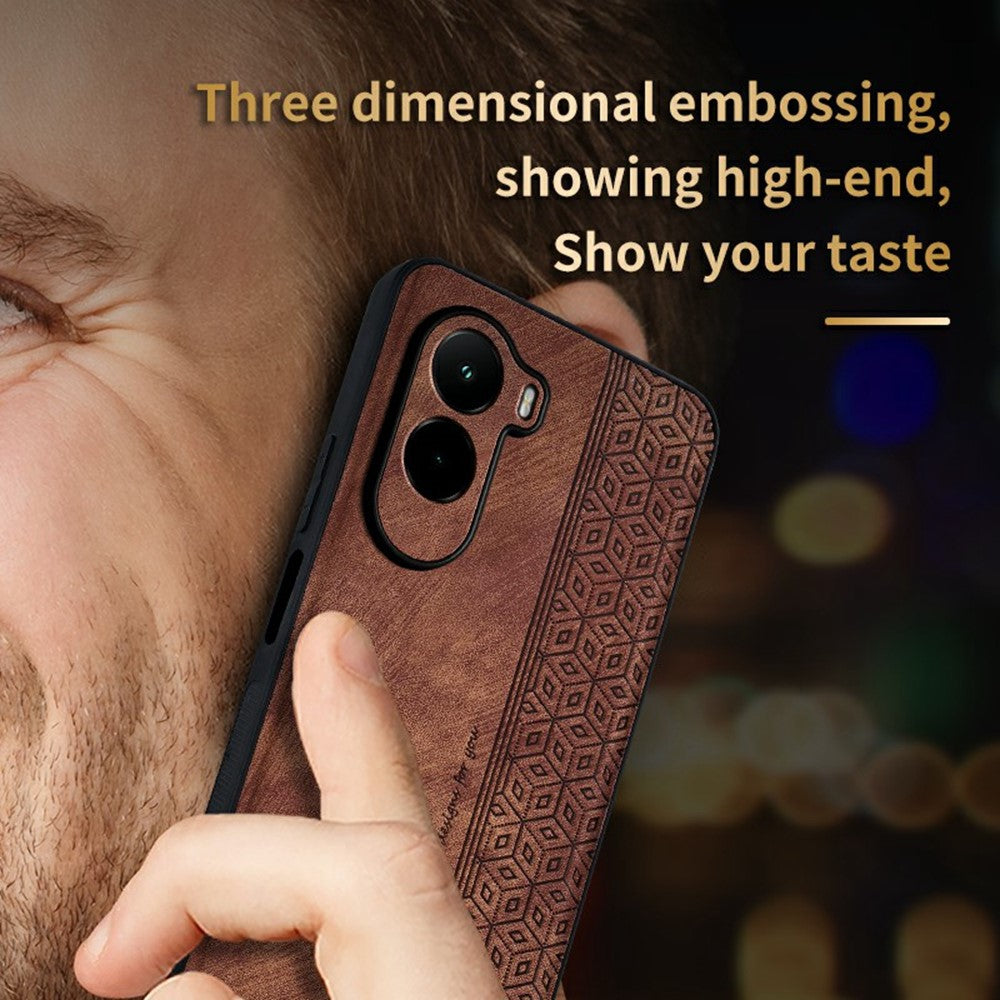 AZNS For Xiaomi Poco M7 4G (169mm) Case Protective PU Leather Covered TPU Phone Shell