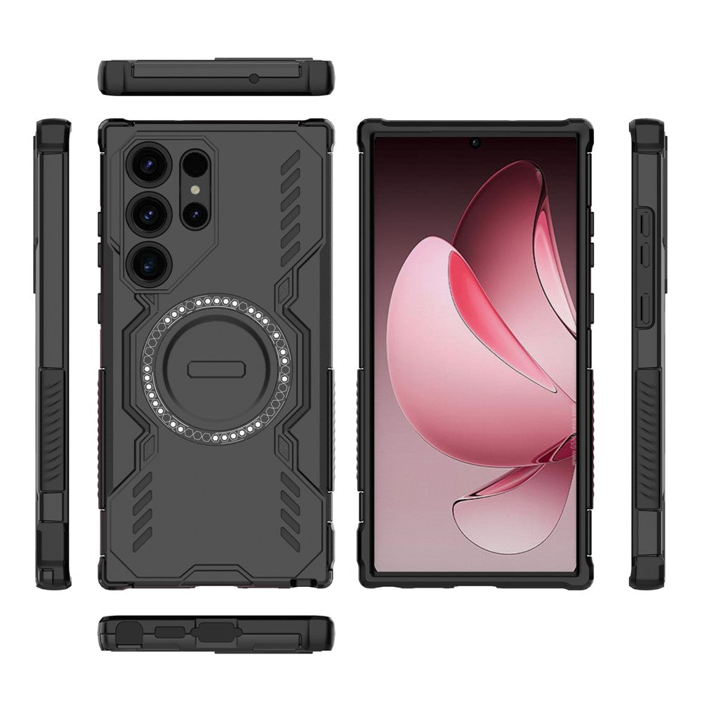 Galaxy S23 Ultra magnetische Hülle – Mit Schmetterlingsrüstung & Hohlwärmeableitung