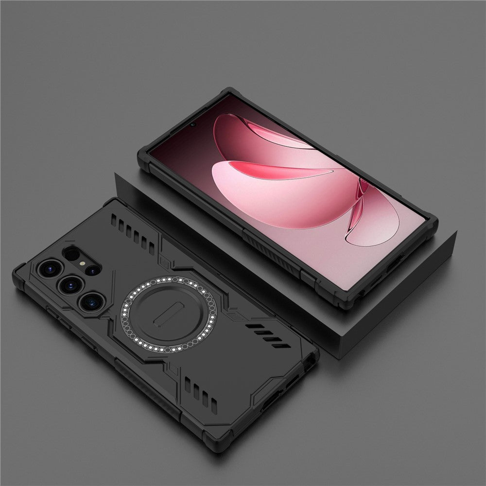 Galaxy S23 Ultra magnetische Hülle – Mit Schmetterlingsrüstung & Hohlwärmeableitung