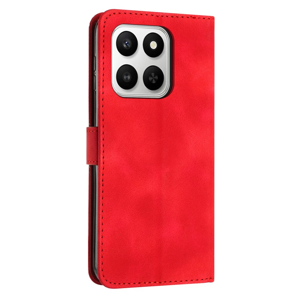 Leather Case For Honor 400 Smart 5G / 4G / X7d 4G / 5G Imprinted Triangle Phone Cover with Hand Strap