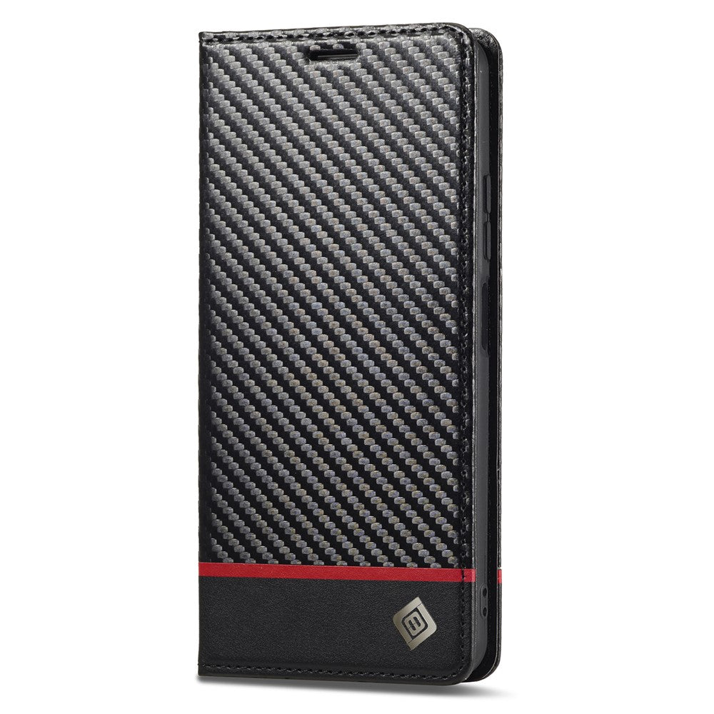 LC.IMEEKE For Xiaomi 15T Wallet Case Carbon Fiber Texture Leather Phone Cover